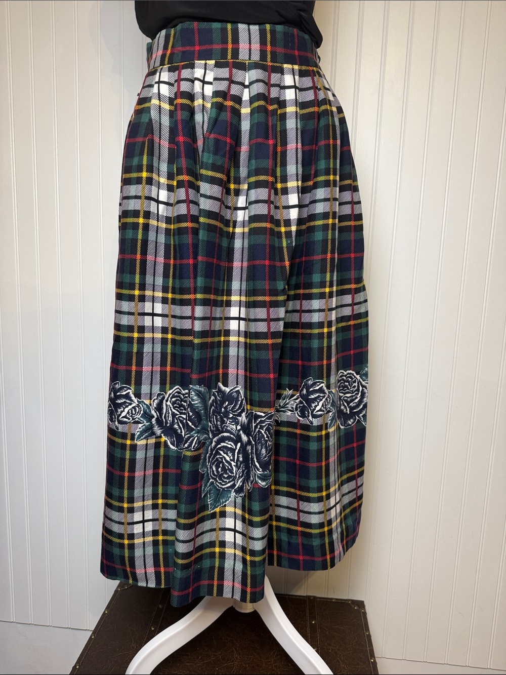 Vintage union made JH Collectibles Plaid Midi Skirt
